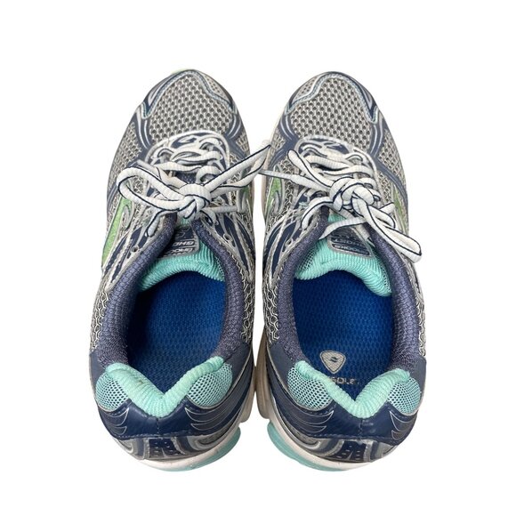 Brooks Ghost 5 Womans green purple running walk sneakers sz 8.5D SKU 9612 - Picture 14 of 16